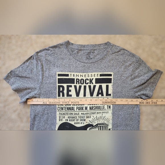 ​Sonoma Large Rock Concert Tee Gray Tennessee Rock Revival 1969 - Picture 5 of 7